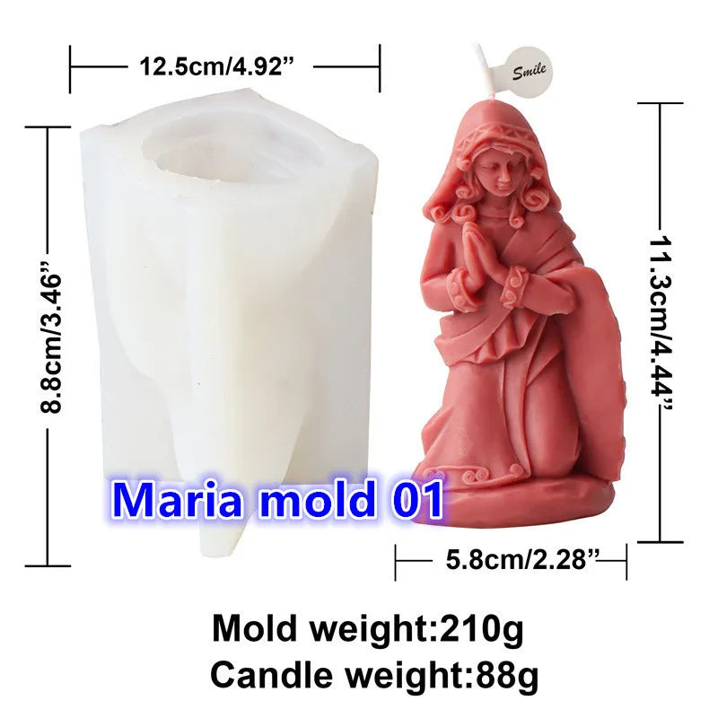 Virgin Mary & Jesus Silicone Mold 🙏