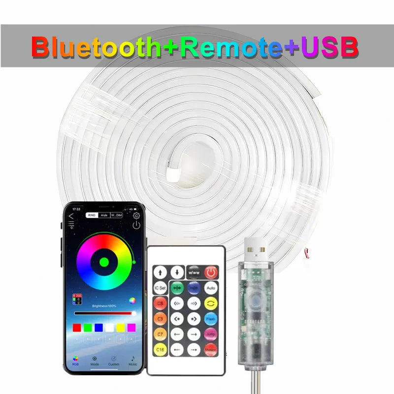 RGB Neon Strip Light USB Bluetooth 🌈