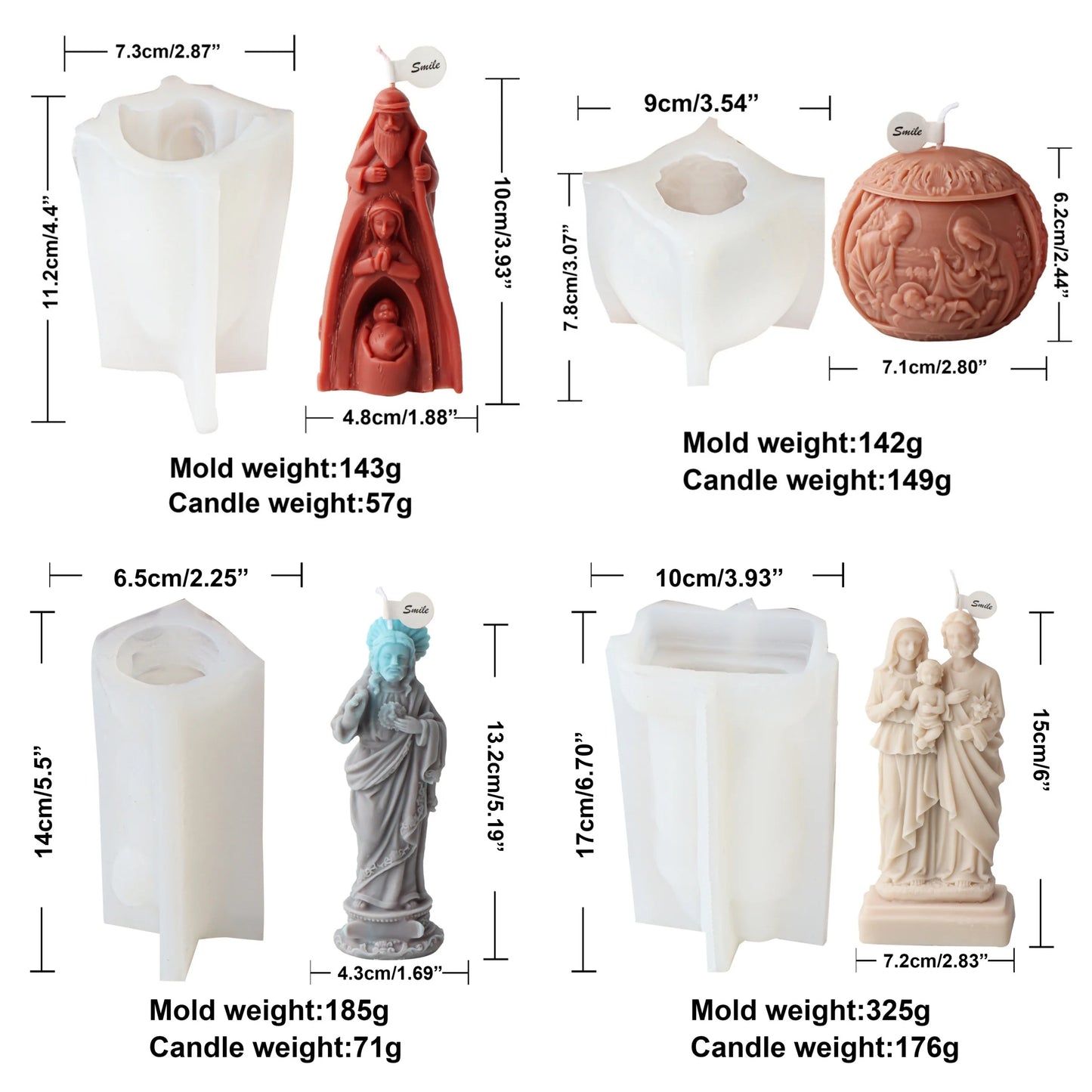 3D Holy Jesus Family Silicone Mould ✝️