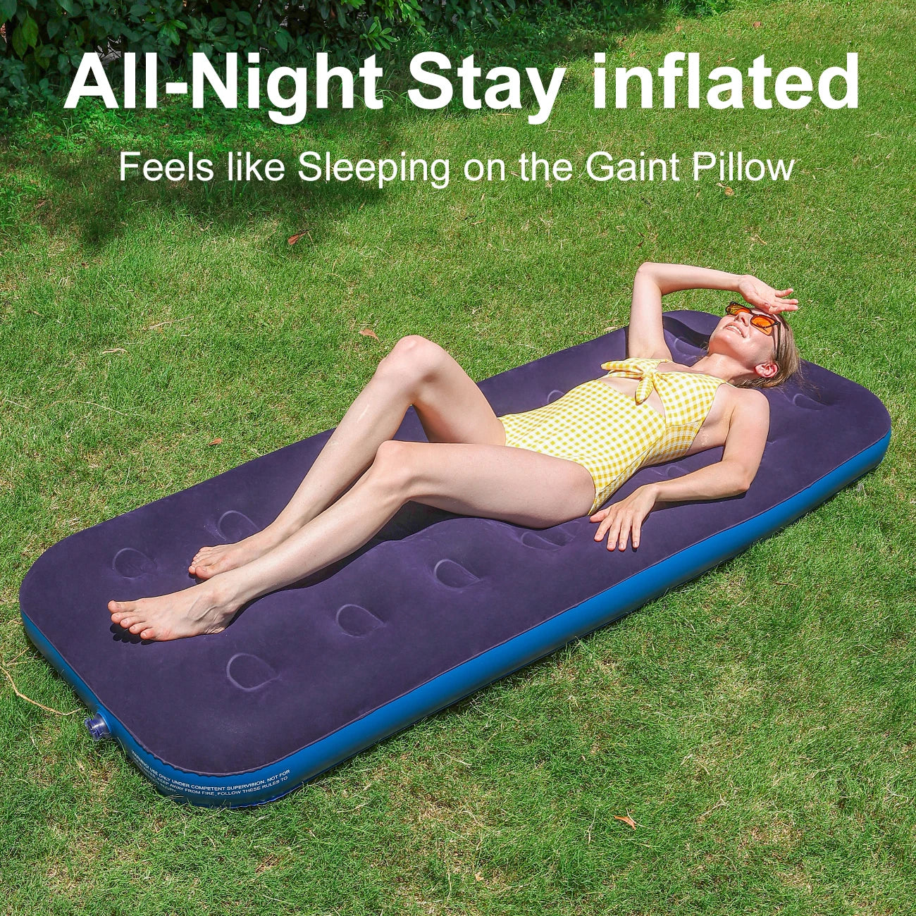 1PC Portable Airbed - Thick Inflatable Mattress for Camping Trips, Travel & Unexpected House Guests, Compact & Comfortable