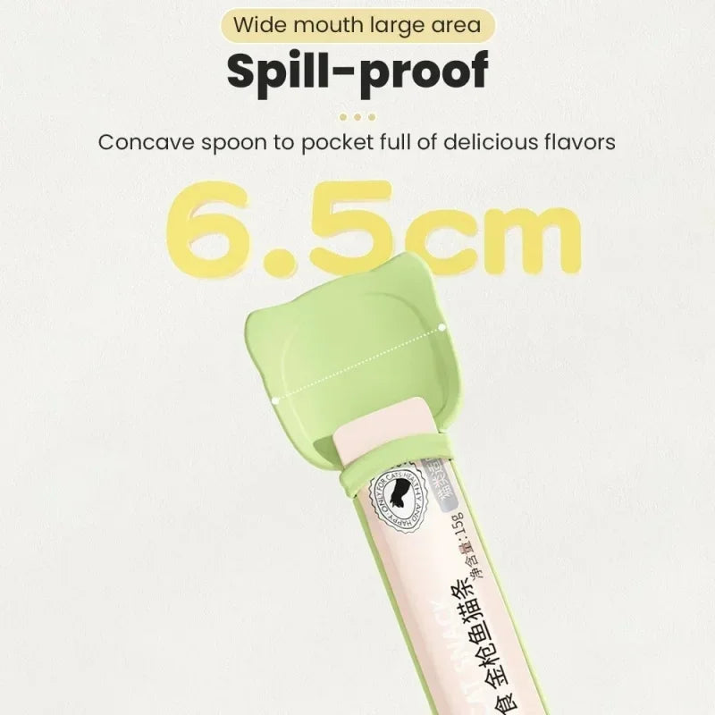 Long Handle Cat Treat Squeeze Feeder Spoon 🐱