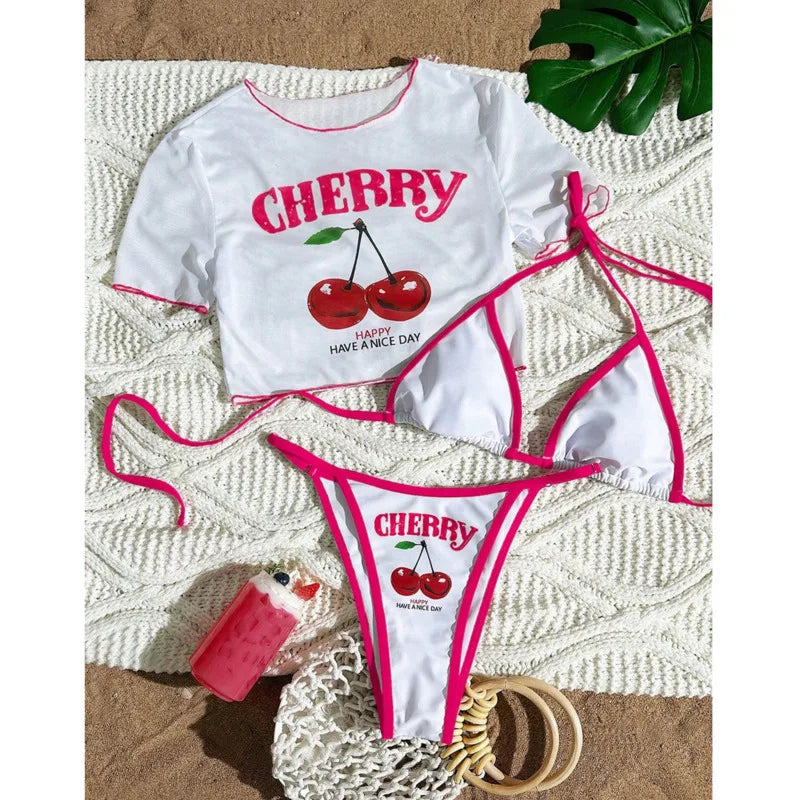 2026 Sexy 3Pcs Bikinis Set Female Swimsuit Women Three-Piece Swimwear Beach Swim Wear Bathing Suits Brazilian Bikini Pool Bather