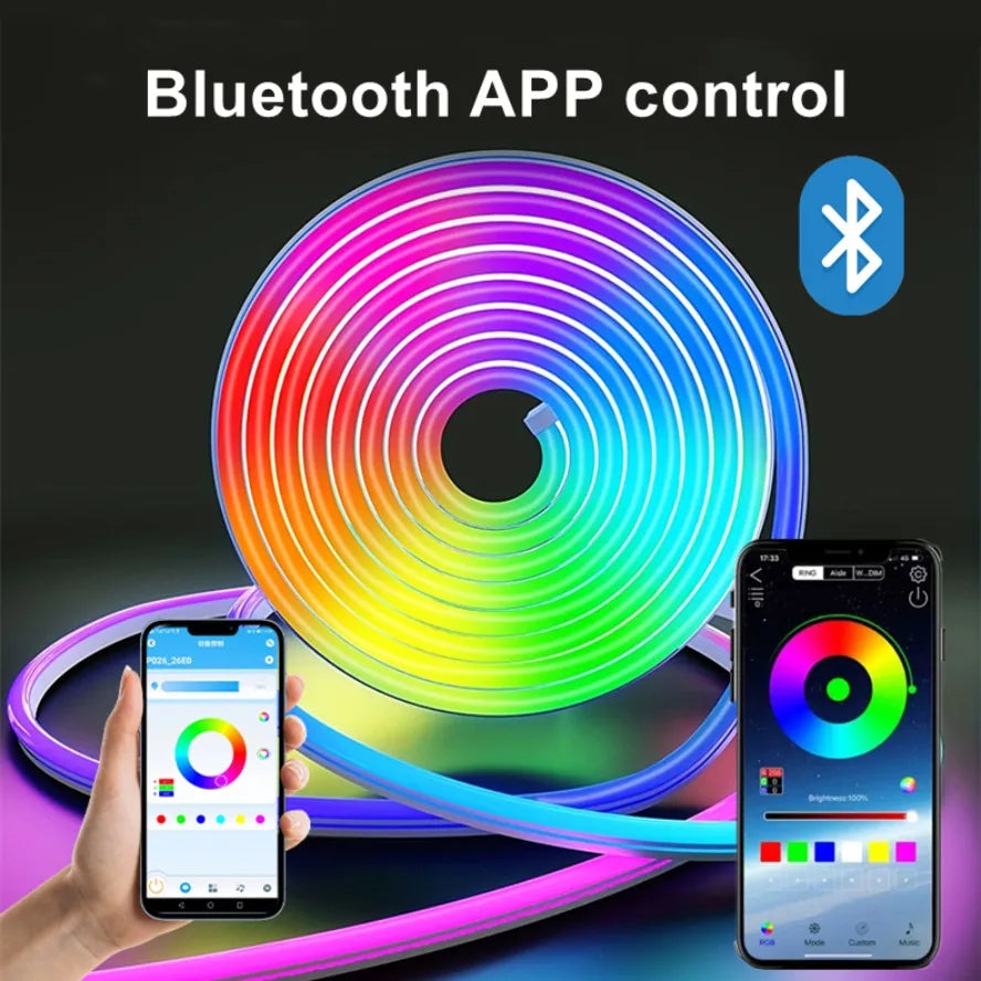 RGB Neon Strip Light USB Bluetooth 🌈