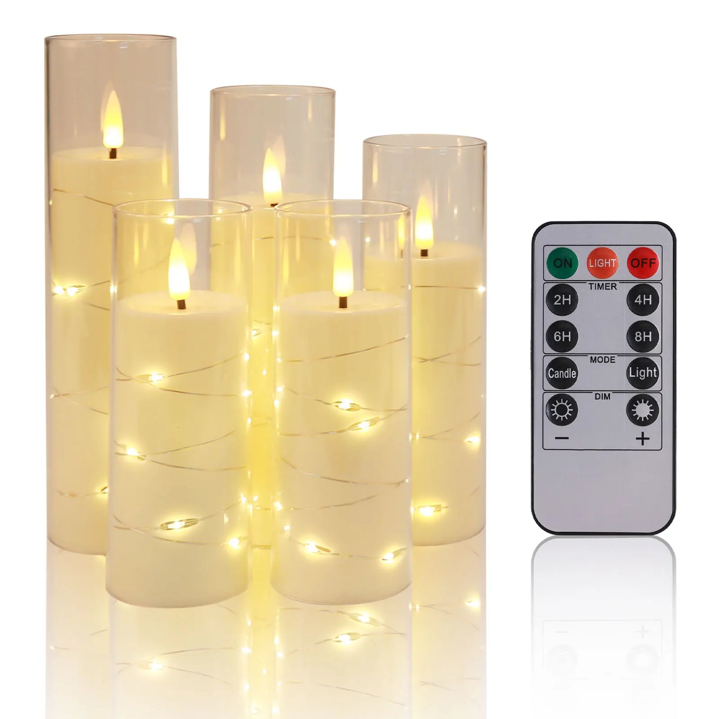 Flameless LED Star Candles Set of 5 ⭐