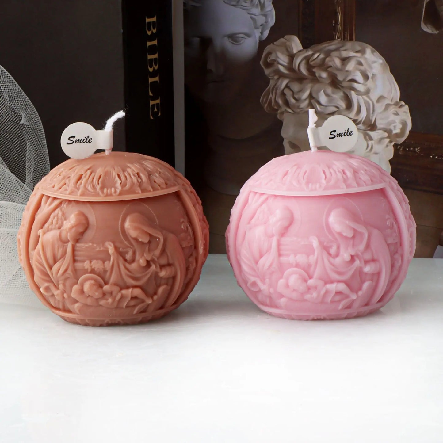 Jesus Family Round Ball Silicone Mold 🙏