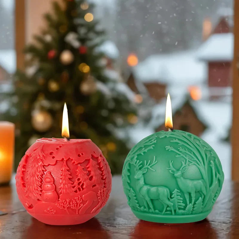 Christmas Ball Candle Silicone Mold 🎄