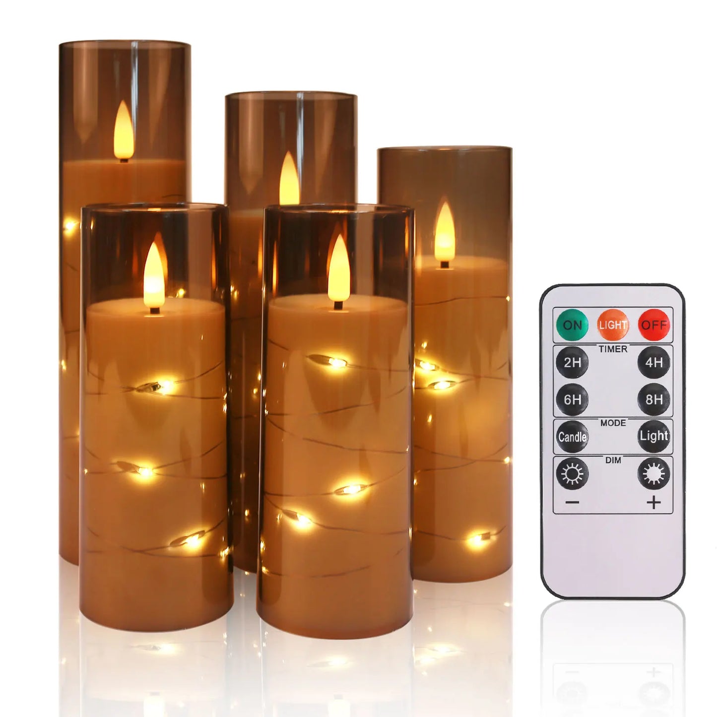 Flameless LED Star Candles Set of 5 ⭐