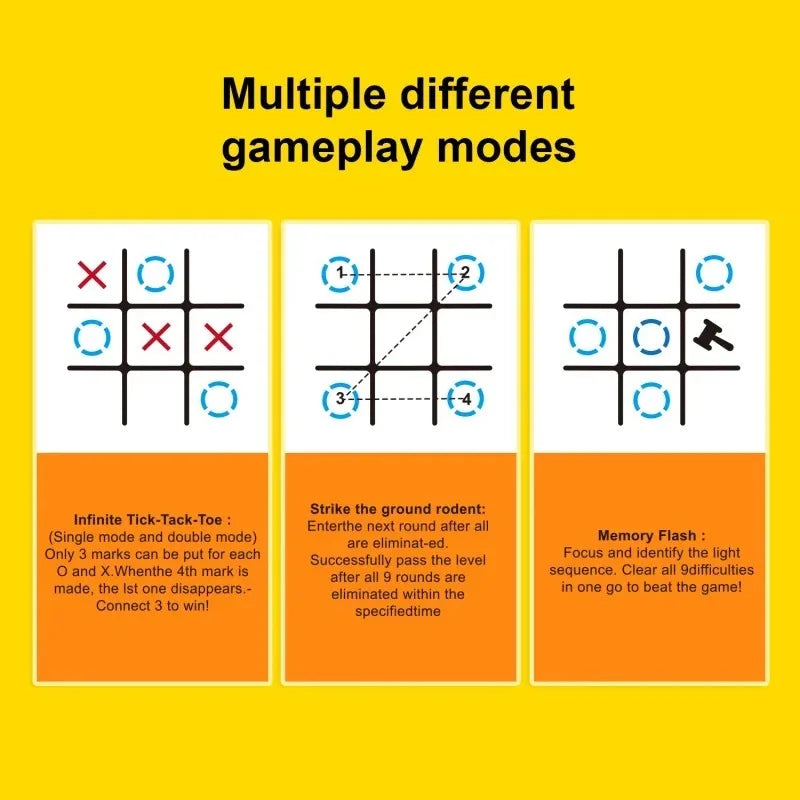 Electronic Tic Tac Toe Strategy Game for Kids 🎮