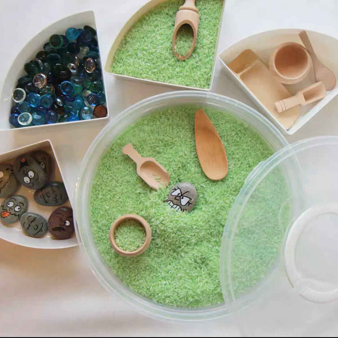 Montessori Sensory Bin Storage Toy for Toddlers 🧩