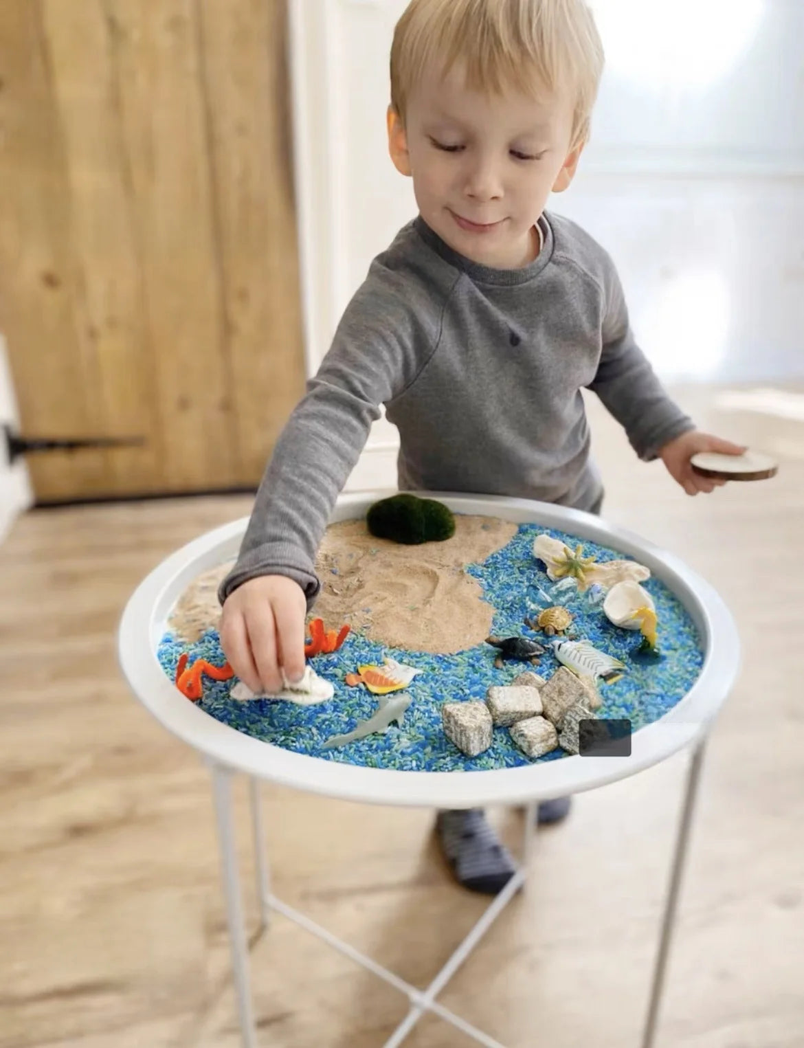 Montessori Sensory Bin Storage Toy for Toddlers 🧩