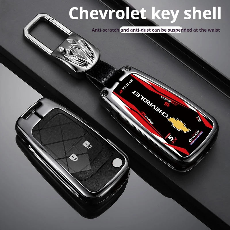 Zinc Alloy Car Key Case Cover For Chevrolet Cruze Aveo Trax Sail Malibu Captiva Prism Spark Trailblazer Blazer Camaro Traverse