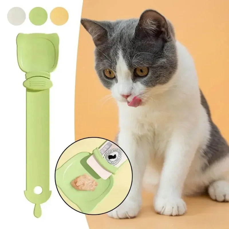Long Handle Cat Treat Squeeze Feeder Spoon 🐱