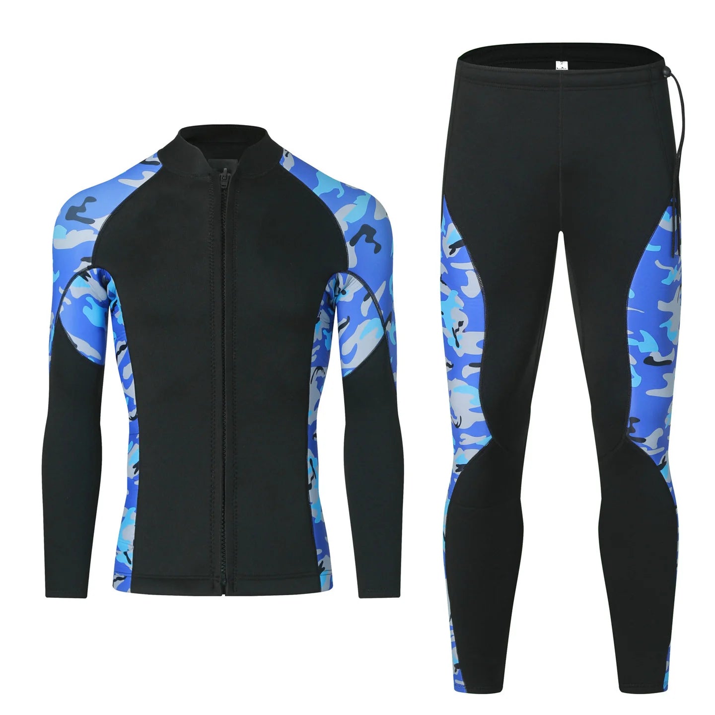 3MM Neoprene Wetsuit Diving Top Jacket & Pants Men Women 2 Pieces Separated Surfing Snorkeling Spearfishing Thermal Swimsuit