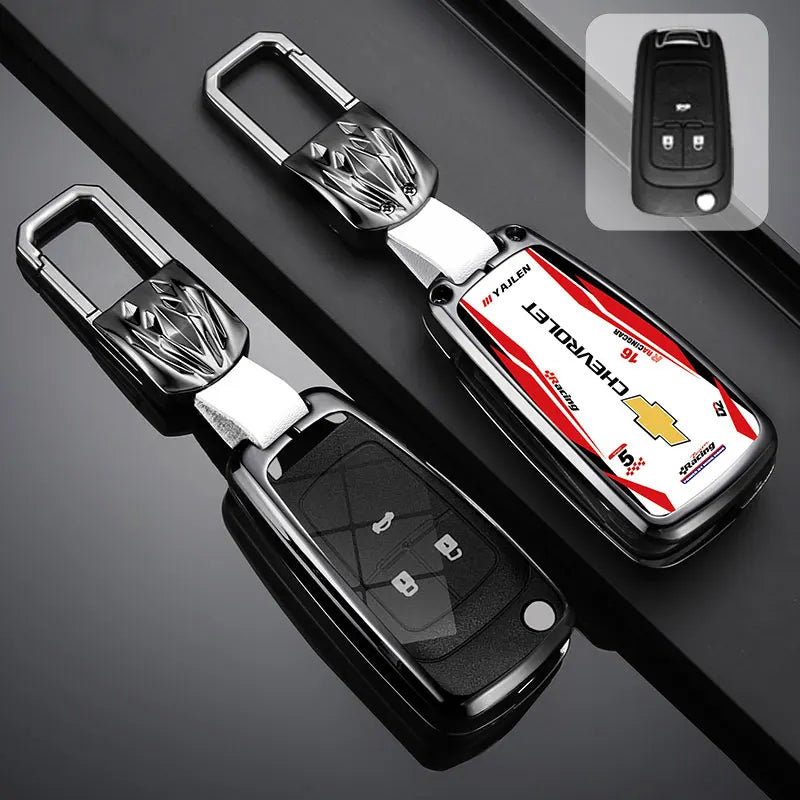 Zinc Alloy Car Key Case Cover For Chevrolet Cruze Aveo Trax Sail Malibu Captiva Prism Spark Trailblazer Blazer Camaro Traverse