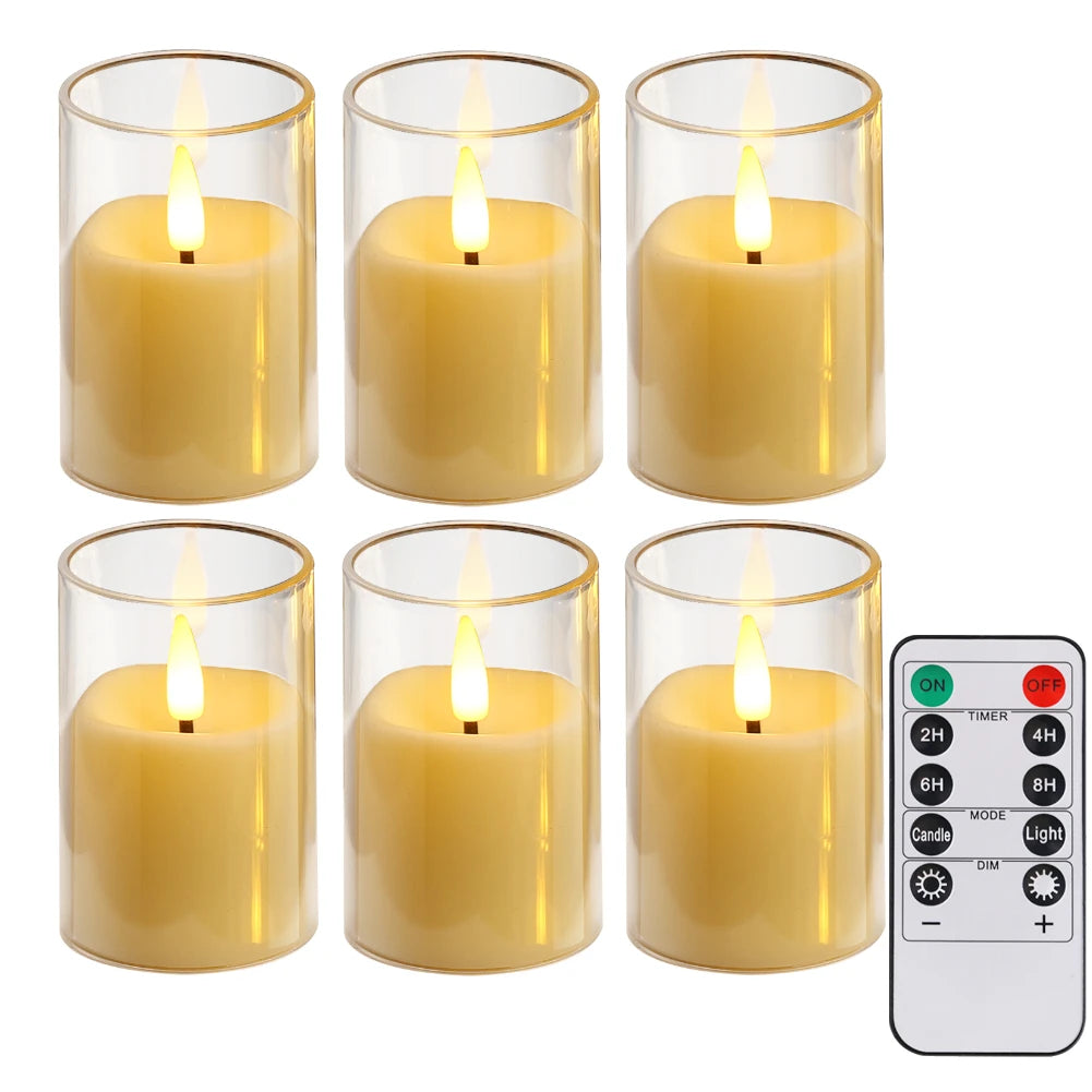 Flameless LED Star Candles Set of 5 ⭐