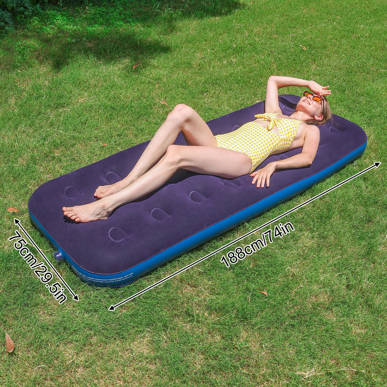 1PC Portable Airbed - Thick Inflatable Mattress for Camping Trips, Travel & Unexpected House Guests, Compact & Comfortable