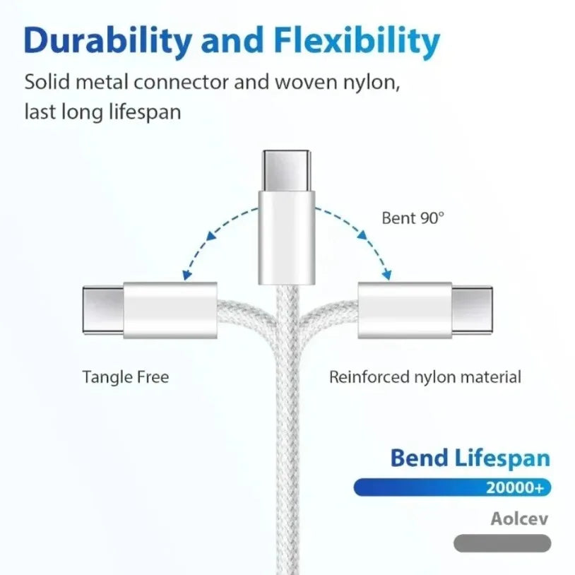 60W USB-C Fast Charger Cable  ⚡
