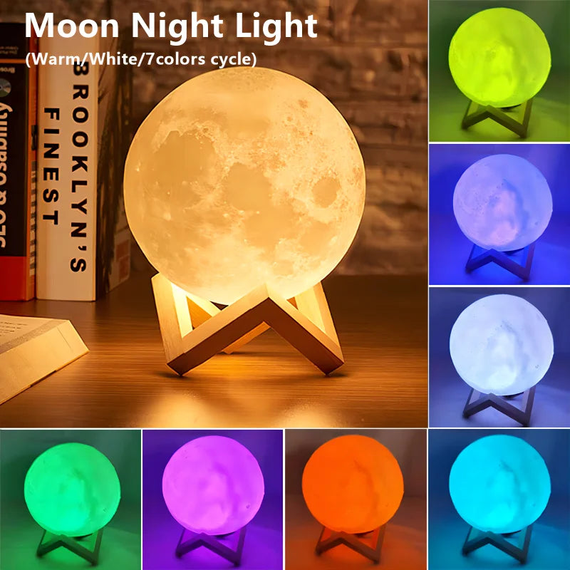 🌙 Kids Galaxy Moon Night Light