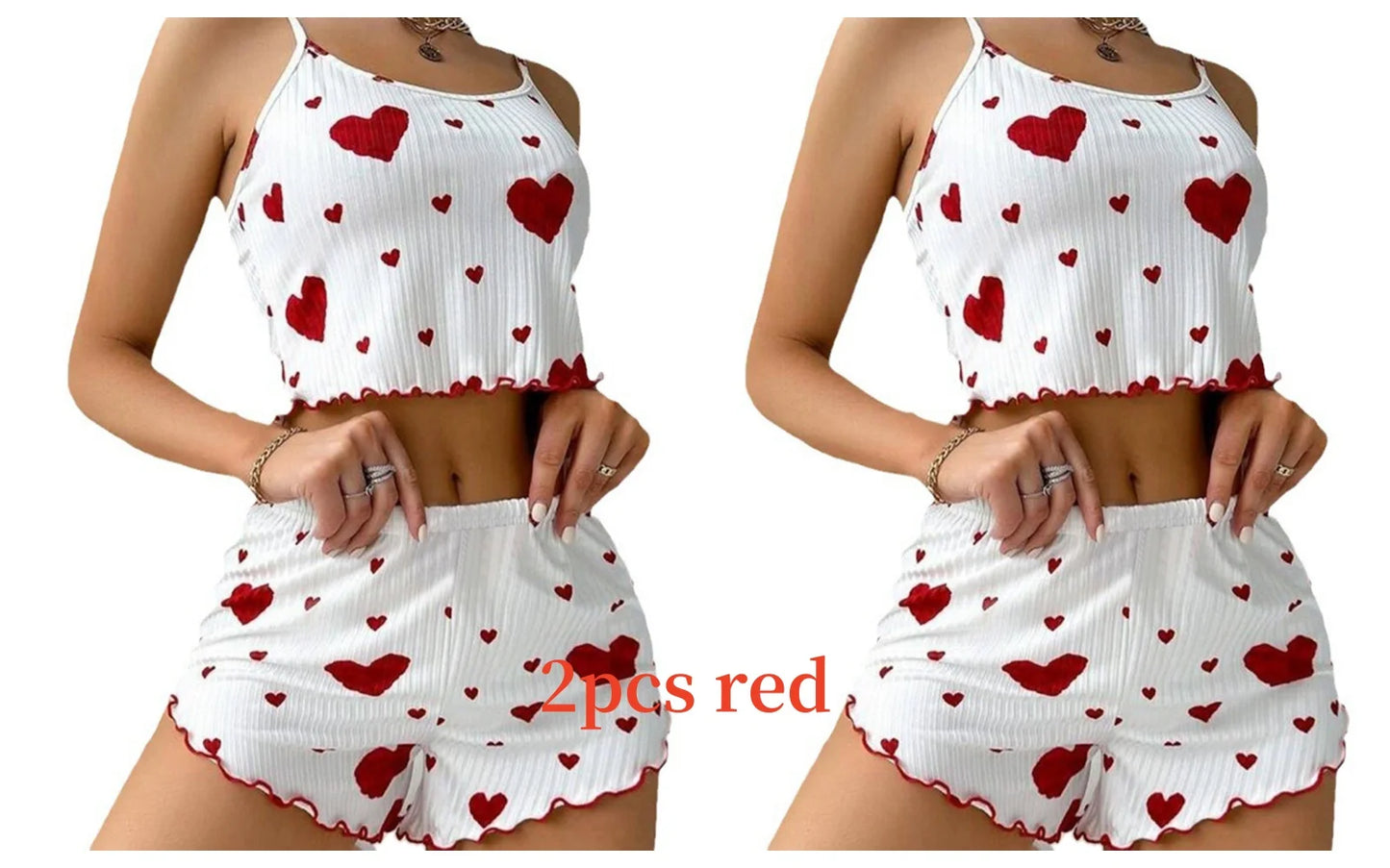 Love Print Tank Top Pajama Set 🤍