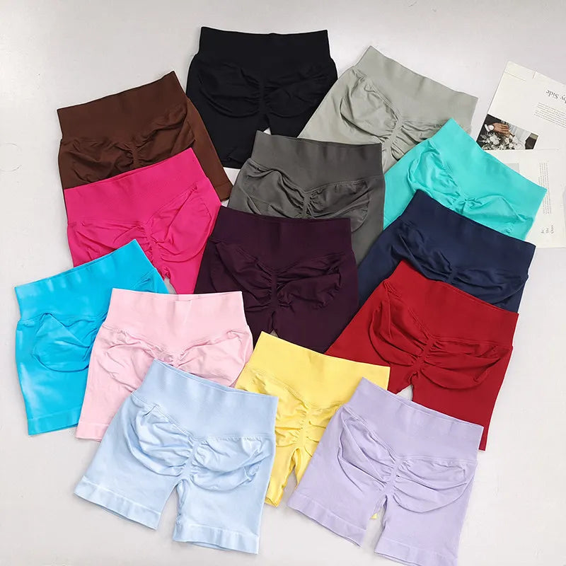 High-Waist Seamless Yoga Shorts 💪