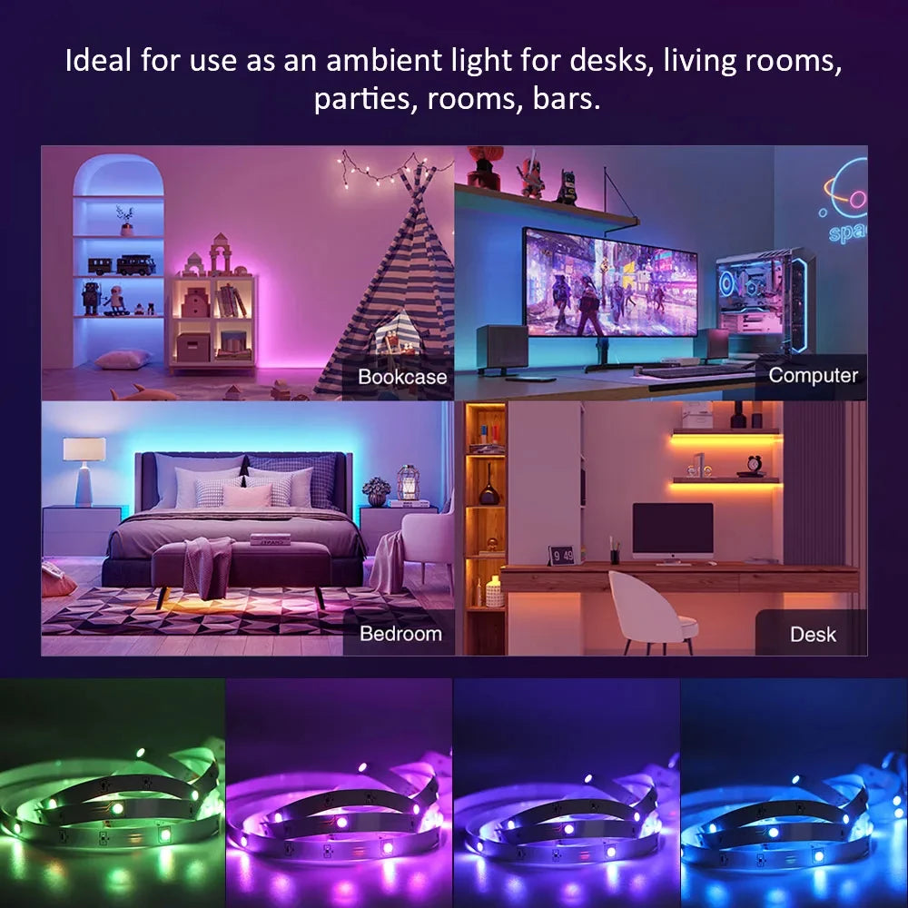 100ft Color Changing LED Strip Lights 🌈