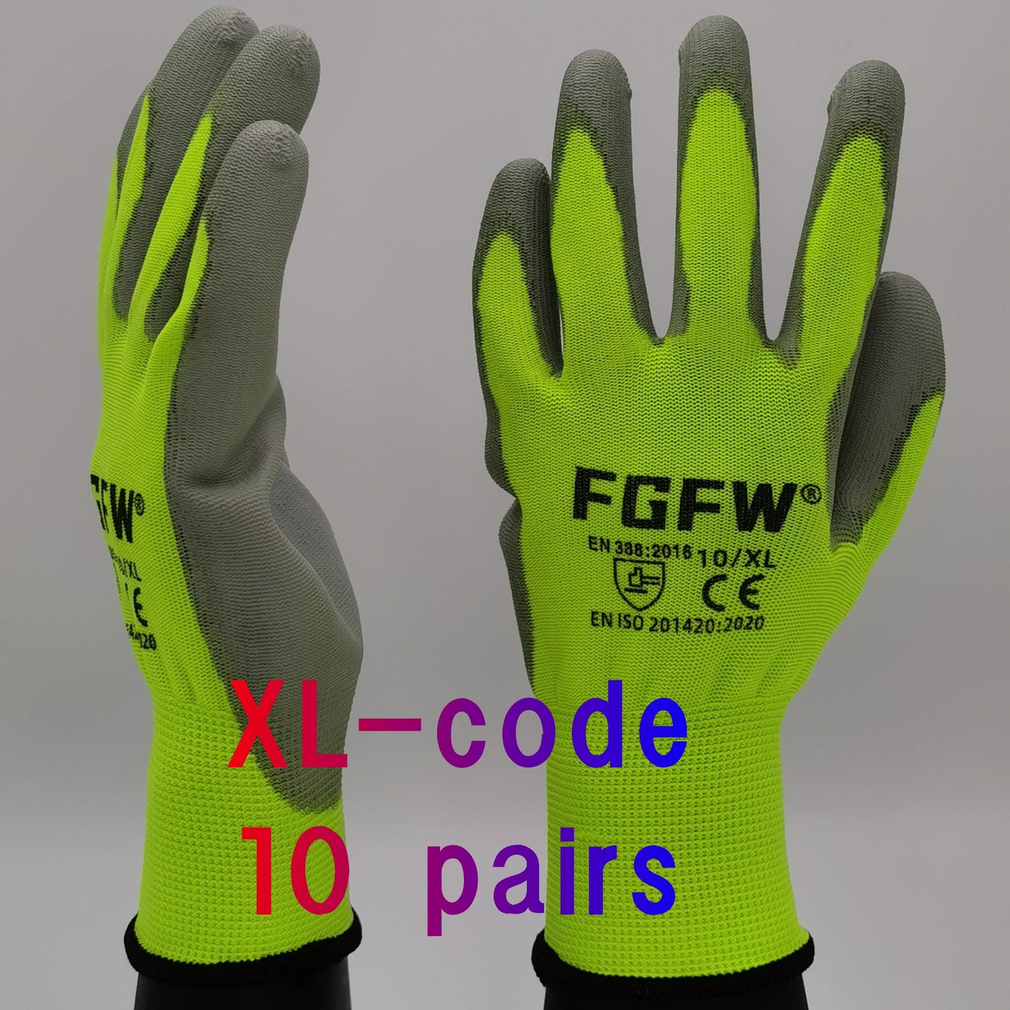 PU Coated Safety Work Gloves 🧤