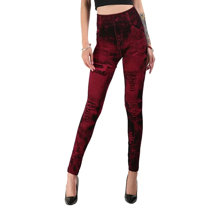 Slim Denim-Look Stretch  Leggings 👖
