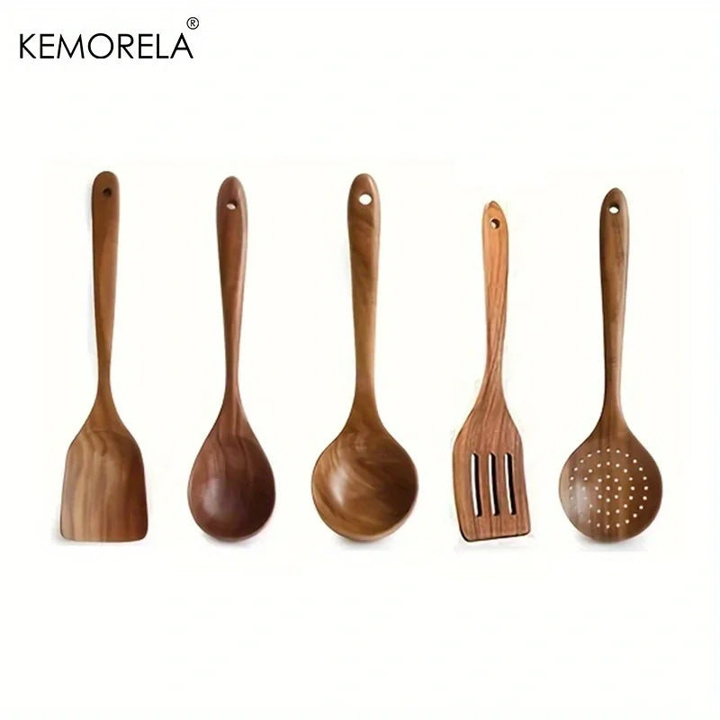 Teak Wooden Kitchen Utensil Set