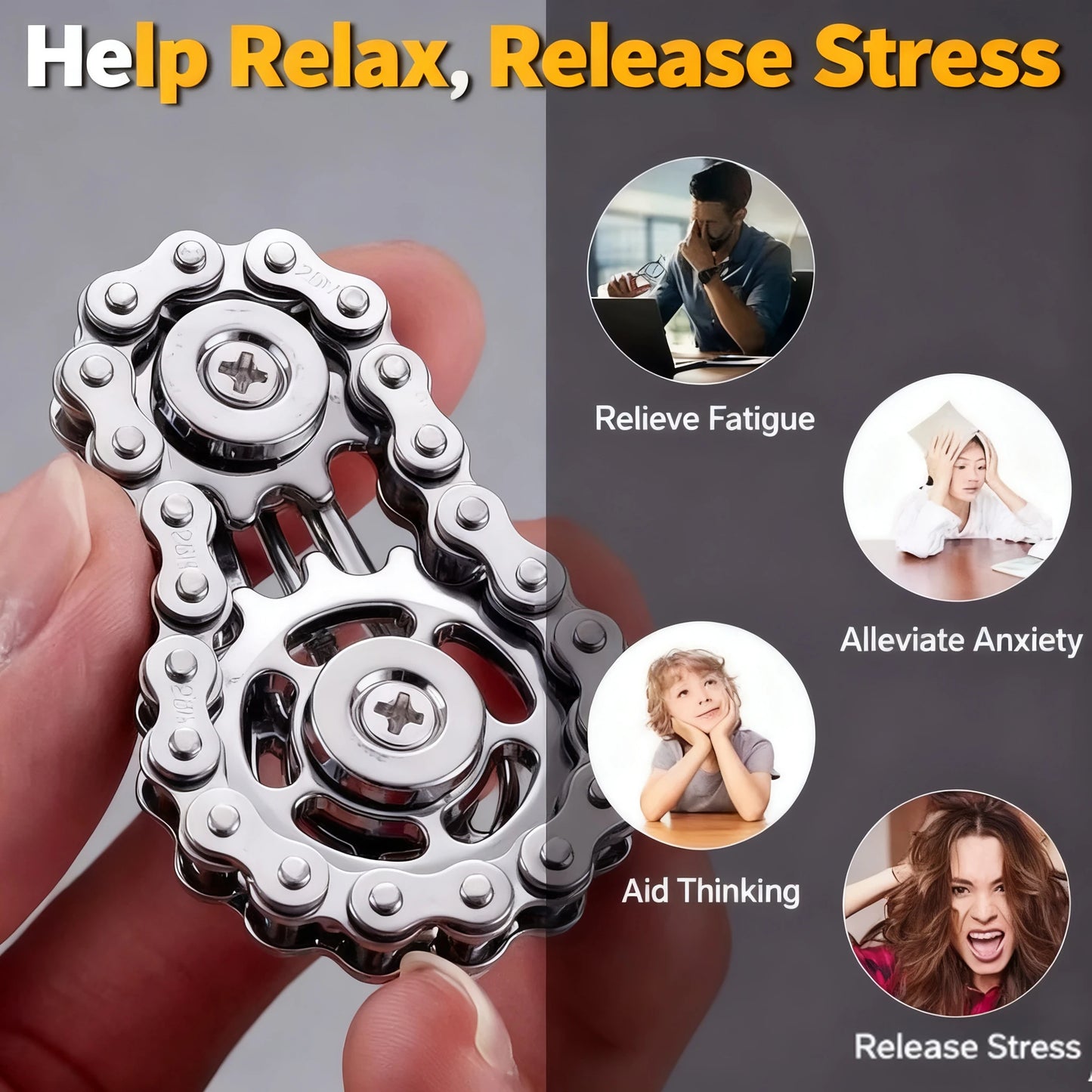 Gear Chain Fidget Spinner