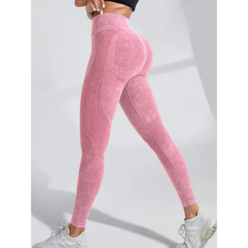 Sand-Washed Hip-Lift Yoga Leggings 🍋