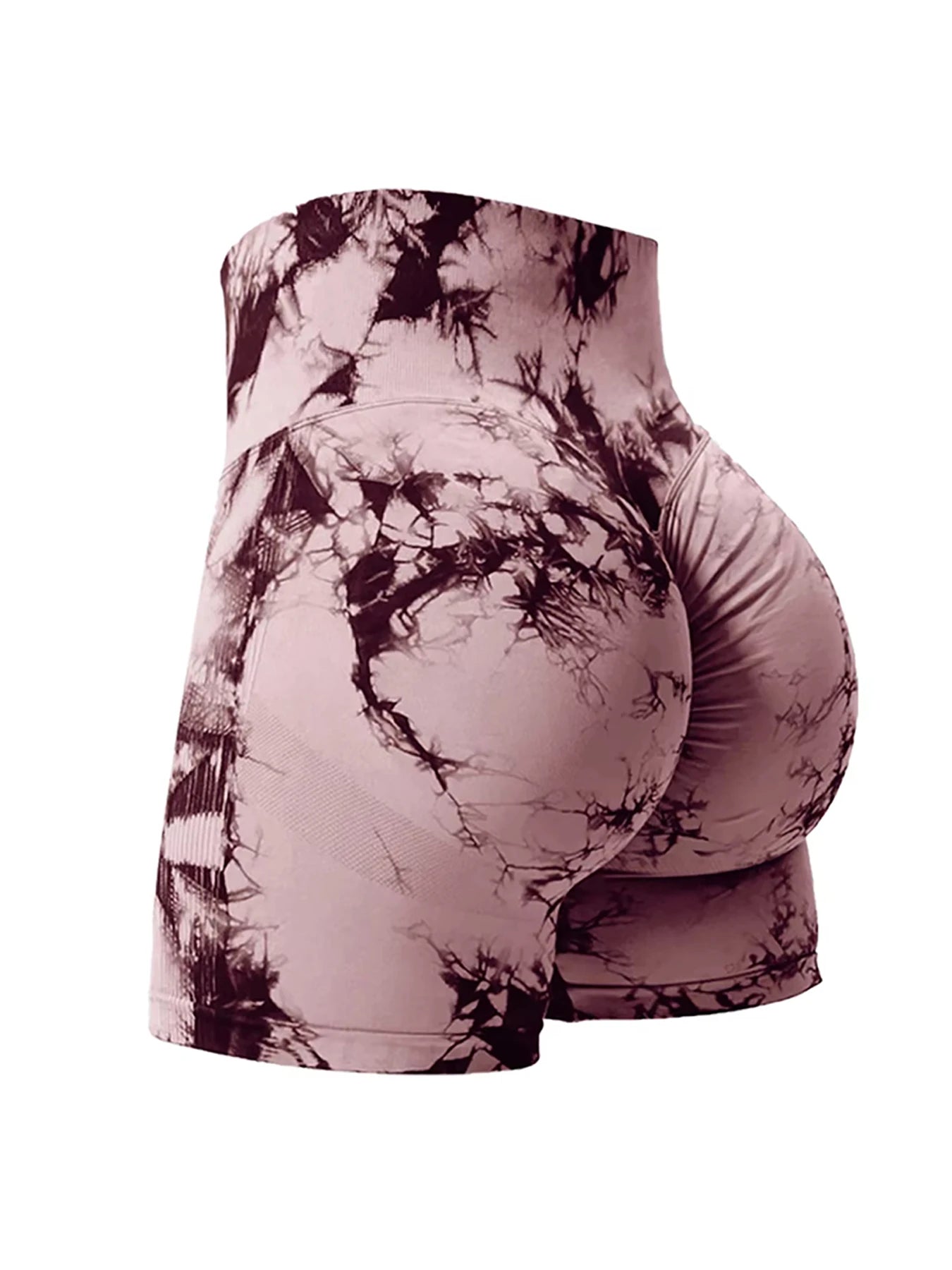 Tie-Dye Seamless High-Waist Shorts 🌈
