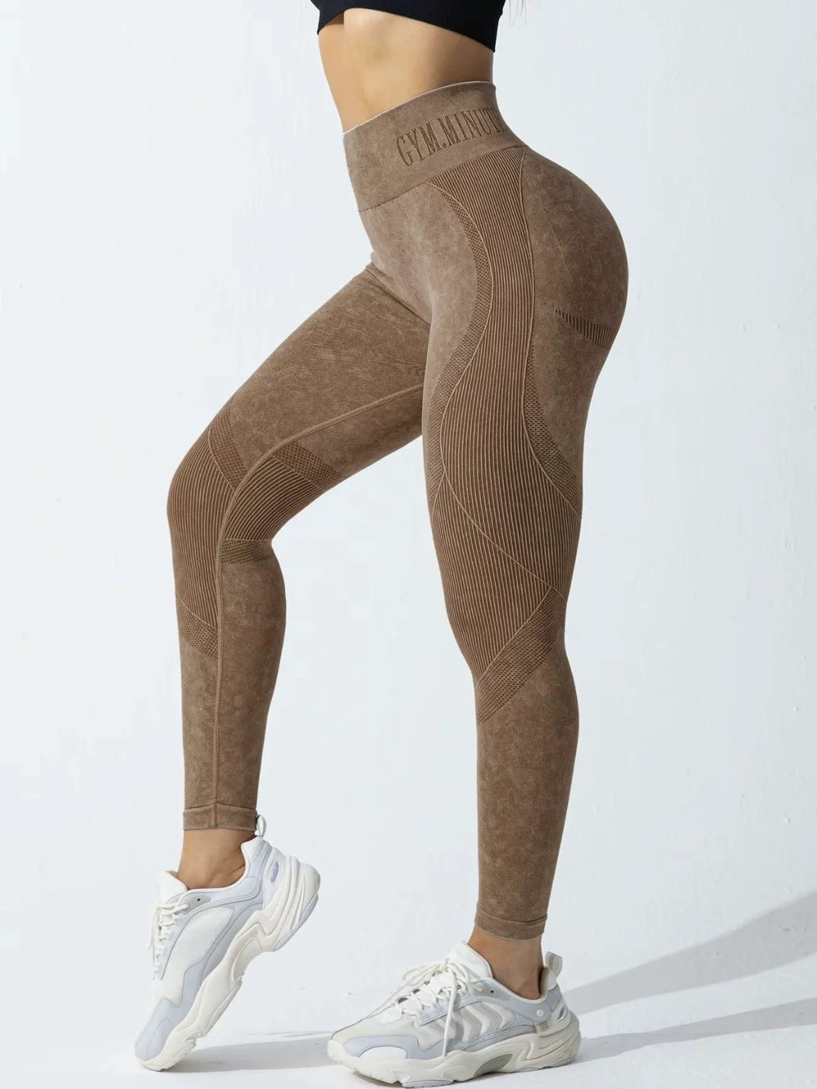 Sand-Washed Hip-Lift Yoga Leggings 🍋