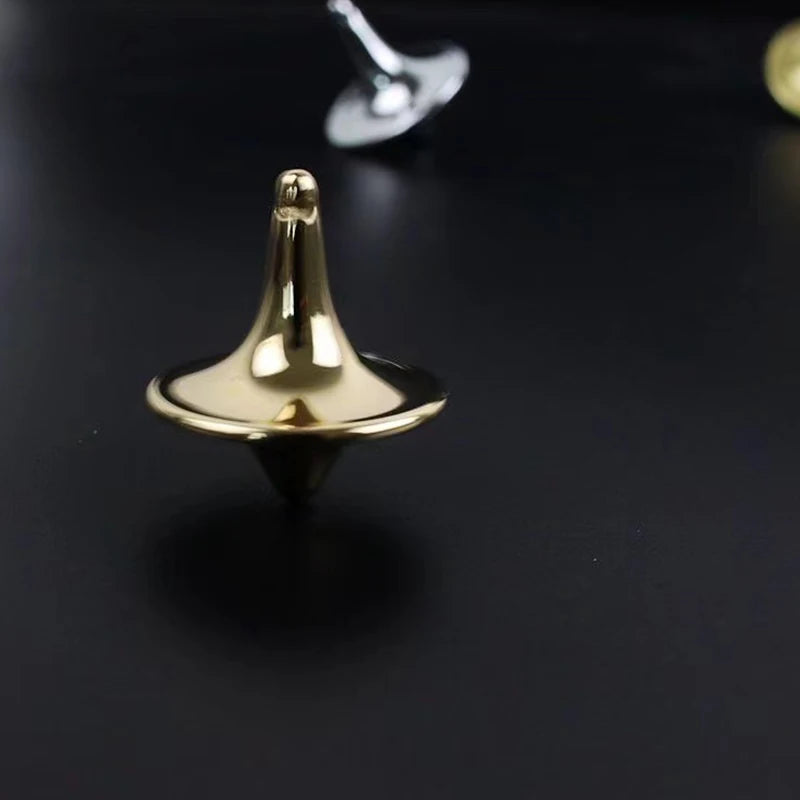 Metal Gyro Hot Movie Totem Silver Hand Spinning Top Fingertips Small Cyclone Gyroscope Antistress Fidget Toys For Children Gifts