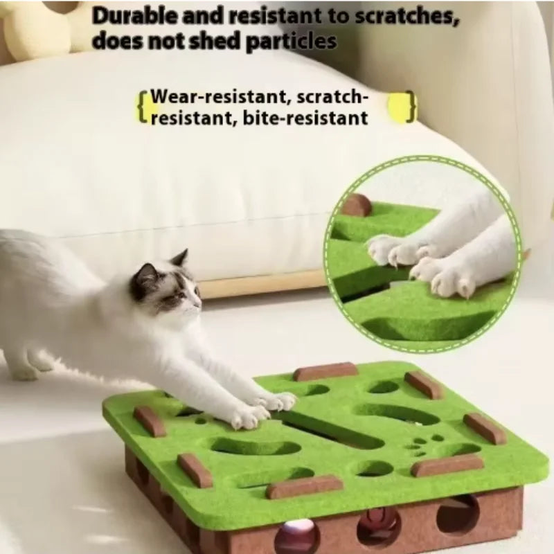Cat Puzzle Maze Felt Box Toy 🐈
