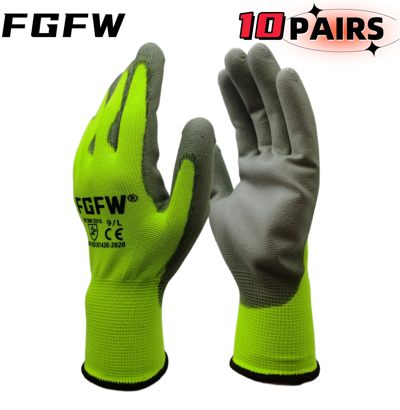 PU Coated Safety Work Gloves 🧤