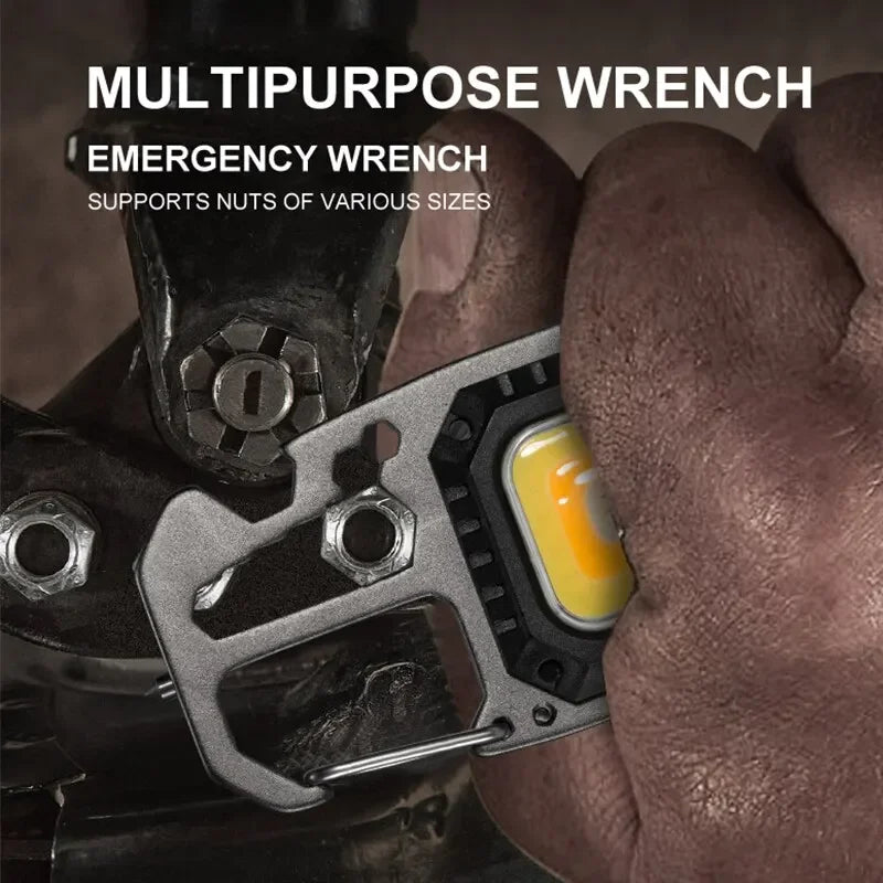 🔦 COB Keychain Work Light – 8 Modes, 500LM