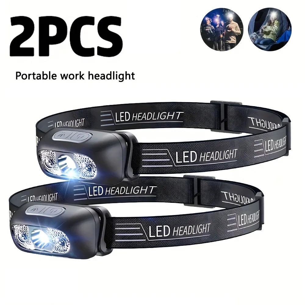 STAARICC Powerful LED Sensor Headlamp USB Rechargeable Headlight Led Head Torch Camping Search Light Flashlight Fishing Lantern
