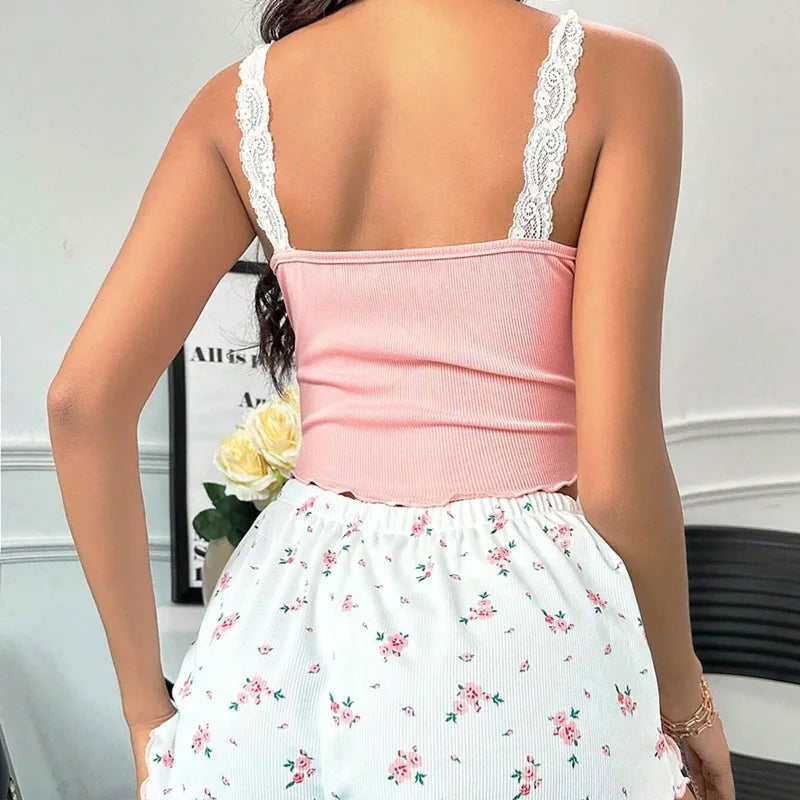 Sexy Lace Camisole & Shorts Set 💋