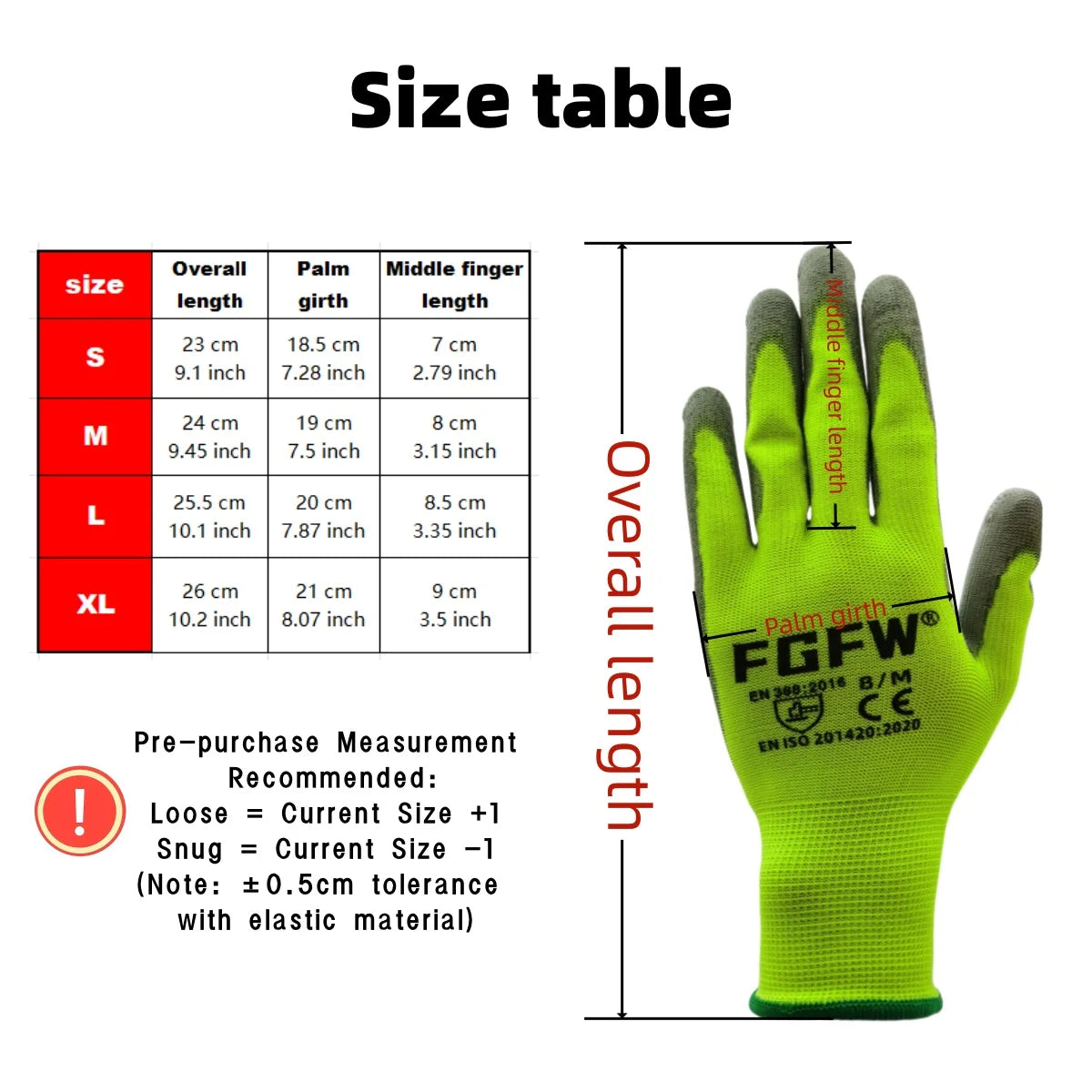 PU Coated Safety Work Gloves 🧤