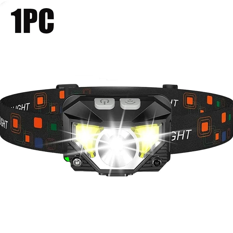 STAARICC Powerful LED Sensor Headlamp USB Rechargeable Headlight Led Head Torch Camping Search Light Flashlight Fishing Lantern