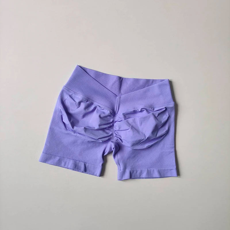 High-Waist Seamless Yoga Shorts 💪