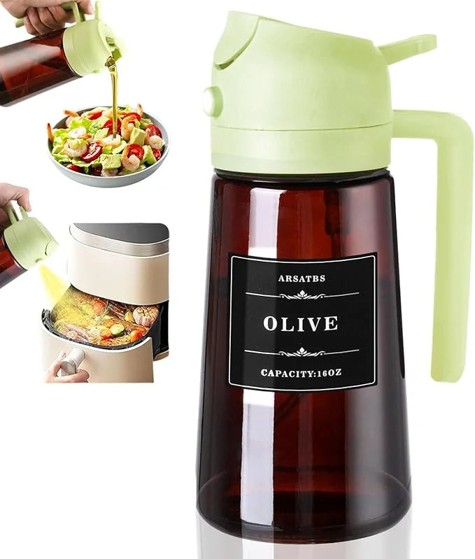 2-in-1 Glass Oil Sprayer Bottle