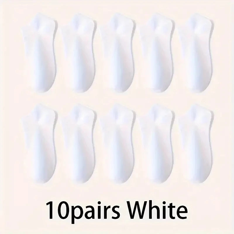 5/10-Pack Unisex Comfort-Fit Ankle Socks For All, Breathable