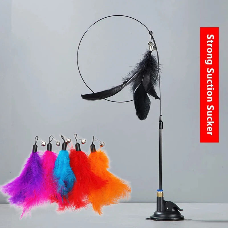Feather Bell Cat Teaser Wand 🐱