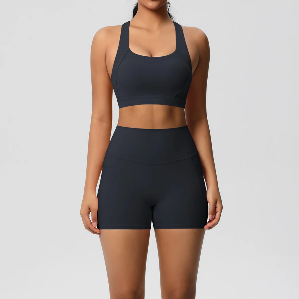 2-Piece Crossover Bra & Leggings Set 🤜