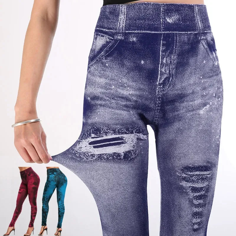Slim Denim-Look Stretch  Leggings 👖