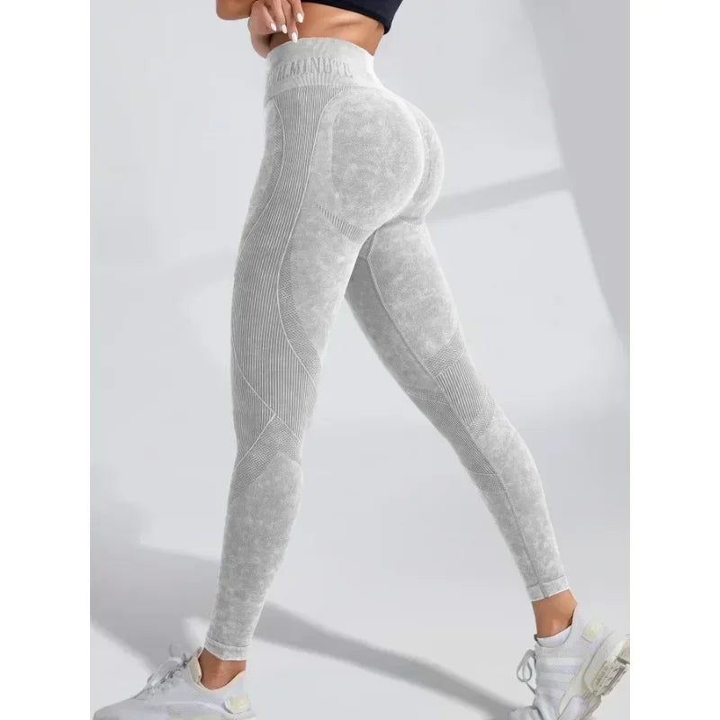 Sand-Washed Hip-Lift Yoga Leggings 🍋