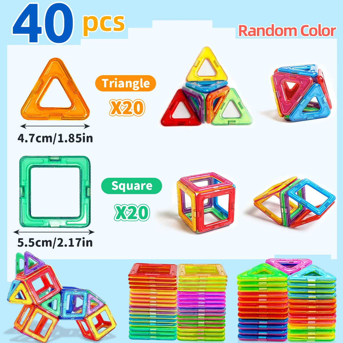 Magnetic Building Blocks Set 🧲