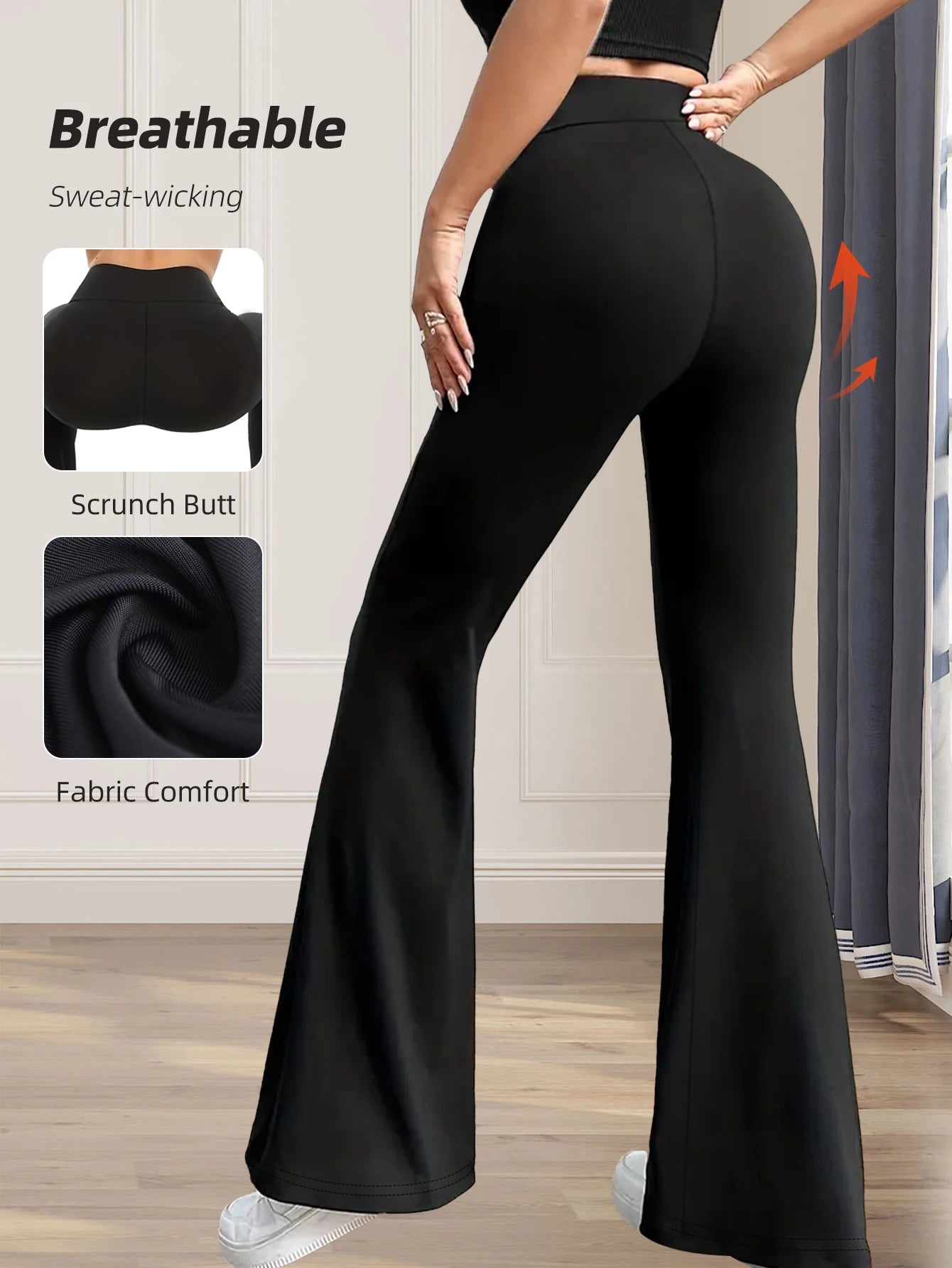 High Waist Flared Wide Leg Pants