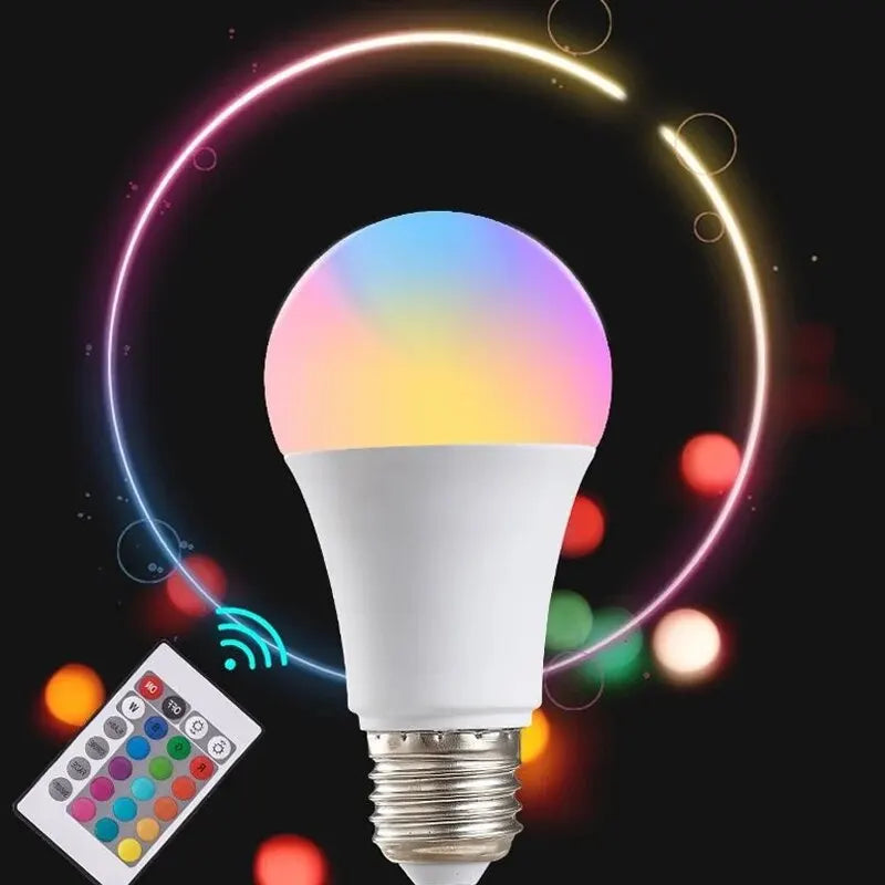 16-Color RGB LED Bulb E27 💡